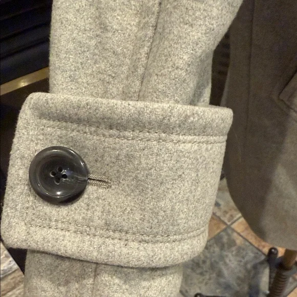 Banana Republic Women's Gray Pea Coat - Picture 5 of 6